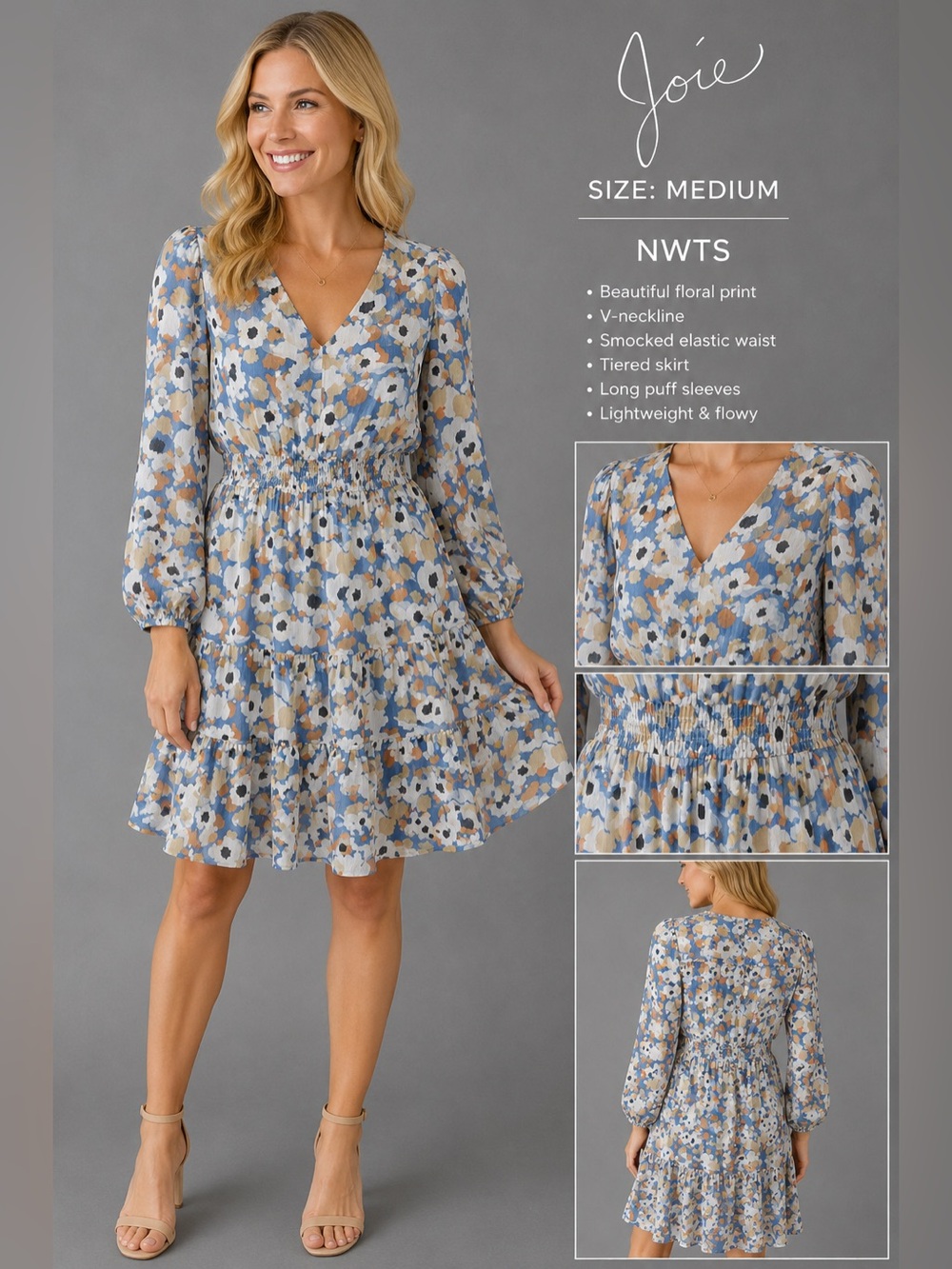 Joie Limited Edition Printed Maxi Dress Size M NWT